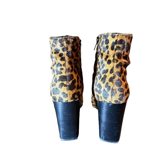 Banana Republic Leopard Calf Hair Ankle Booties - Size 8.5 - Picture 6 of 14